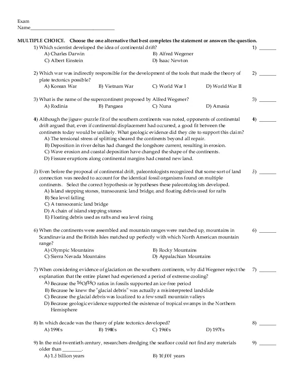 Earth: An Introduction to Physical Geology 12th Edition Test Bank