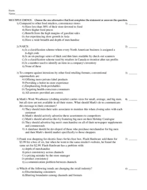 Retailing Management Fifth Canadian Edition Test Bank