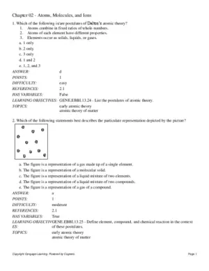 General Chemistry, 11Th Edition Test Bank