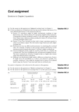 Management And Cost Accounting, 10Th Edition Solution Manual