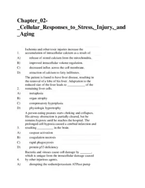 Test Bank For Essentials Of Pathophysiology: Concepts Of Altered Health States Third, North American Edition