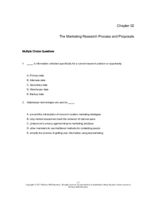 Essentials Of Marketing Research, 4Th Edition Test Bank