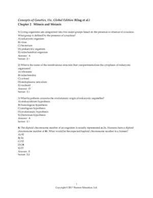 Concepts Of Genetics, 11Th Edition Test Bank