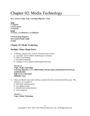 Test Bank for The Media of Mass Communication, 12th Edition