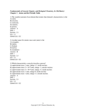 Test Bank For Fundamentals of General, Organic, and Biological Chemistry, 8th Edition