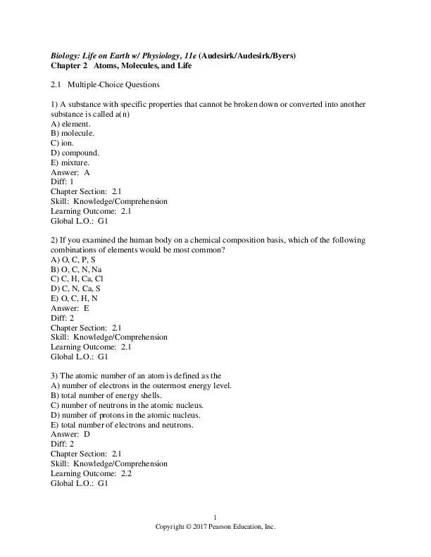 Solution Manual for Biology Life on Earth, 11th Edition