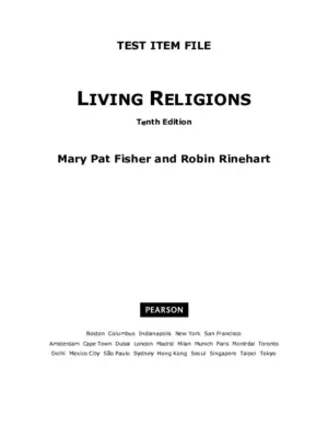 Test Bank For Living Religions, 10Th Edition