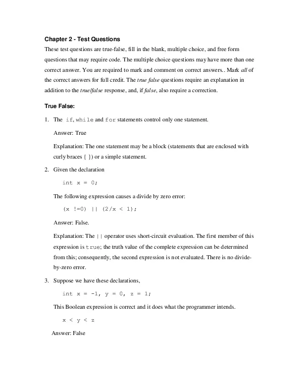 Test Bank for Absolute C++, 6th Edition