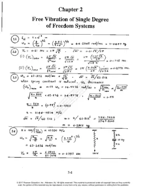 Solution Manual For Mechanical Vibrations, 6Th Edition
