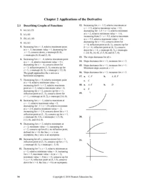 Solution Manual For Calculus And Its Applications, 14Th Edition