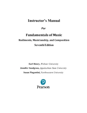 Fundamentals Of Music: Rudiments, Musicianship, And Composition, 7Th Edition Solution Manual