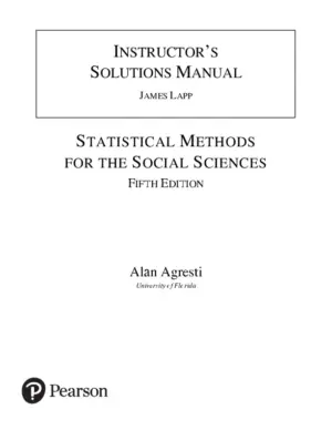 Solution Manual For Statistical Methods For The Social Sciences, 5Th Edition