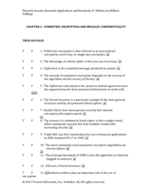 Test Bank For Network Security Essentials: Applications And Standards, 6Th Edition