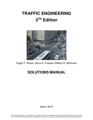 Solution Manual for Traffic Engineering, 5th Edition