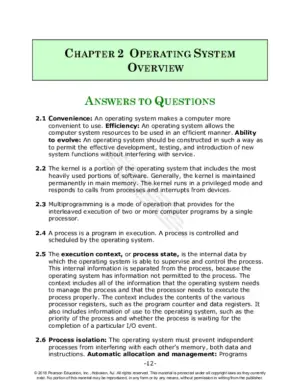 Solution Manual For Operating Systems: Internals And Design Principles, 9Th Edition