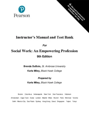 Social Work: An Empowering Profession, 9Th Edition Test Bank