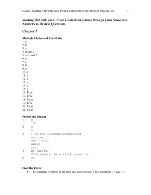 Solution Manual for Starting Out with Java From Control Structures through Data Structures, 4th Edition