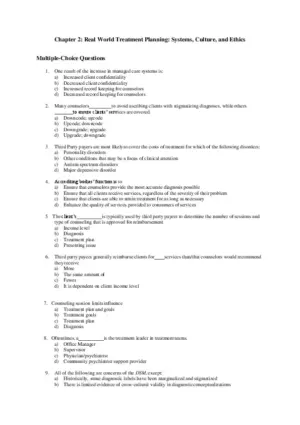 Test Bank For Treating Those With Mental Disorders: A Comprehensive Approach To Case Conceptualization And Treatment, 2Nd Edition