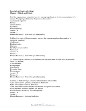 Test Bank For Essentials Of Genetics, 10Th Edition