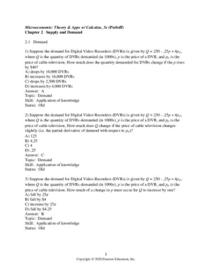 Test Bank for Microeconomics: Theory And Applications With Calculus, 5th Edition