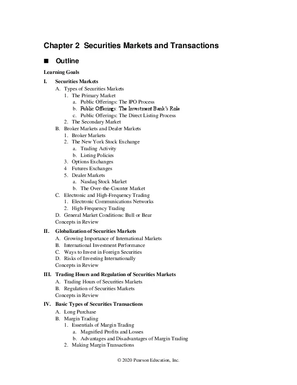 Solution Manual For Fundamentals of Investing, 14th Edition