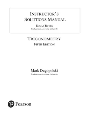 Solution Manual for Trigonometry, 5th Edition