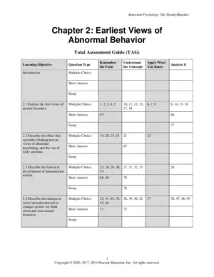 Test Bank For Revel Abnormal Psychology, 18Th Edition