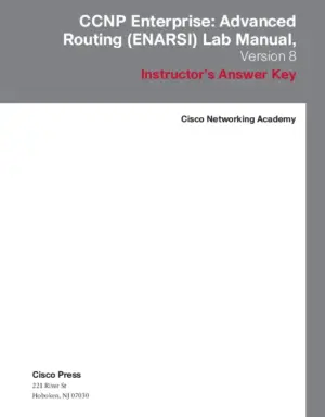 Solution Manual For Ccnp Enterprise: Advanced Routing (Enarsi) V8 Lab Manual