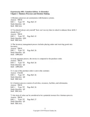 Test Bank for Experiencing MIS, Fifth Canadian Edition