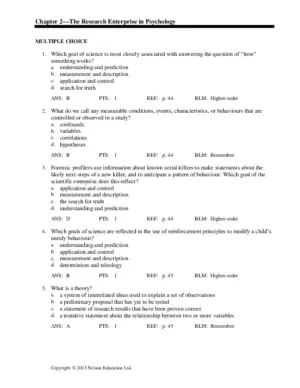 Psychology: Themes And Variations, 3Rd Canadian Edition Test Bank