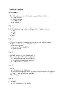 Cities and Urban Life, 6th Edition Test Bank