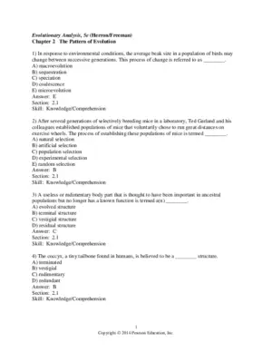 Evolutionary Analysis, 5th Edition Test Bank