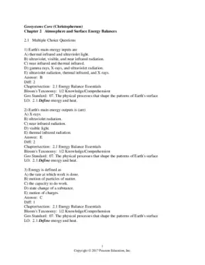 Test Bank For Geosystems Core, 1St Edition