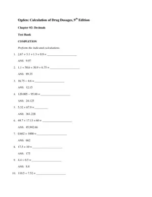 Calculation Of Drug Dosages: A Work Text, 9Th Edition Test Bank