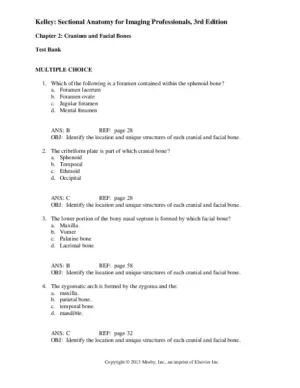 Test Bank For Sectional Anatomy For Imaging Professionals, 3Rd Edition