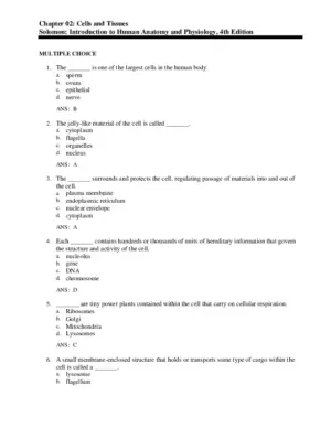 Test Bank For Introduction To Human Anatomy And Physiology, 4Th Edition