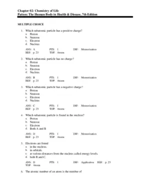 Test Bank For The Human Body in Health And Disease, 7th Edition