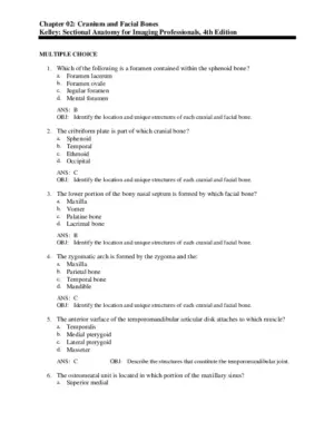 Test Bank For Sectional Anatomy For Imaging Professionals, 4Th Edition