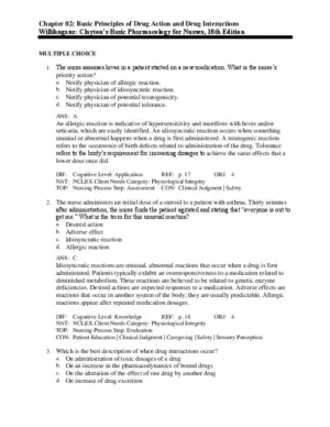 Test Bank For Clayton’S Basic Pharmacology For Nurses, 18Th Edition