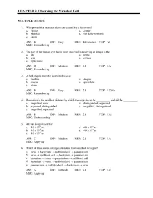 Microbiology: An Evolving Science, 3Rd Edition Test Bank