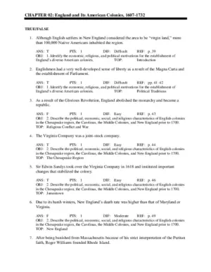 America: The Essential Learning Edition, High School Edition Test Bank