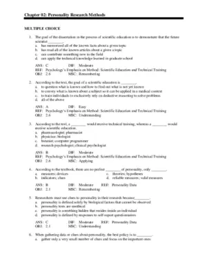 The Personality Puzzle, 7th Edition Test Bank