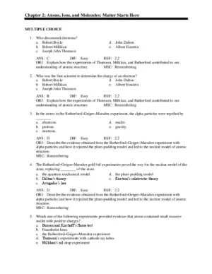 Test Bank For Chemistry, 6th Edition