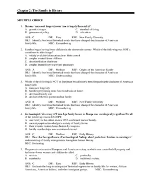 The Family: Diversity, Inequality, And Social Change, 1St Edition Test Bank