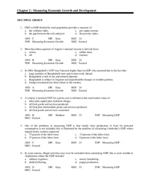 Test Bank For Economics Of Development, 7Th Edition