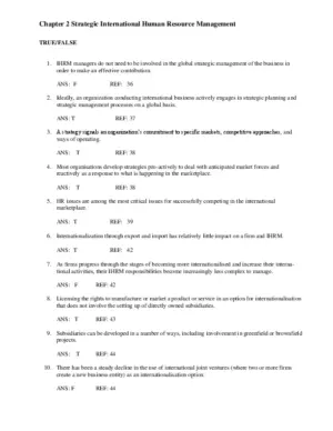 Test Bank For International Human Resource Management: Policies And Practices For Multinational Enterprises, 5Th Edition