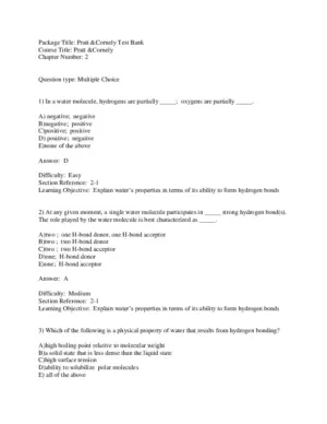 Essential Biochemistry, 3rd Edition Test Bank