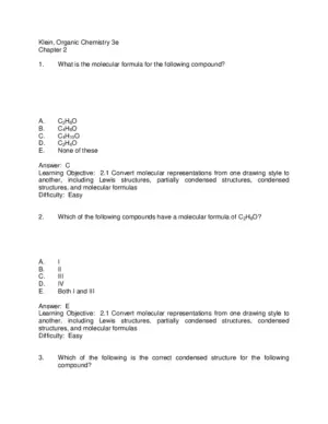 Organic Chemistry, 3rd Edition Test Bank