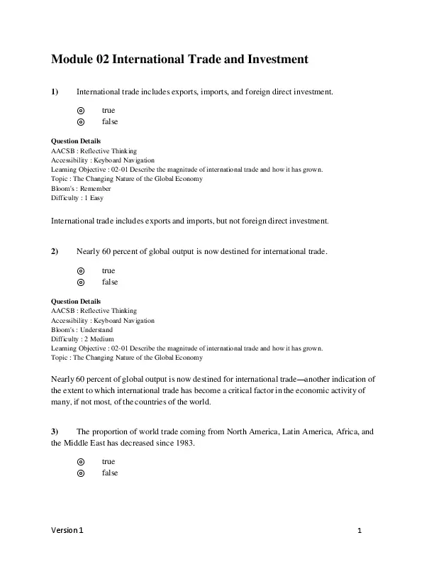 Test Bank for International Business, 2nd Edition