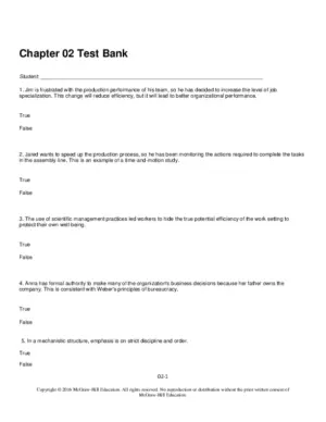 Test Bank For Contemporary Management, 10Th Edition